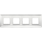 VIMAR SPA - VIW21669.72 PLACCA 8M (2+2+2+2) INT71 ARGENTO GHIAC.