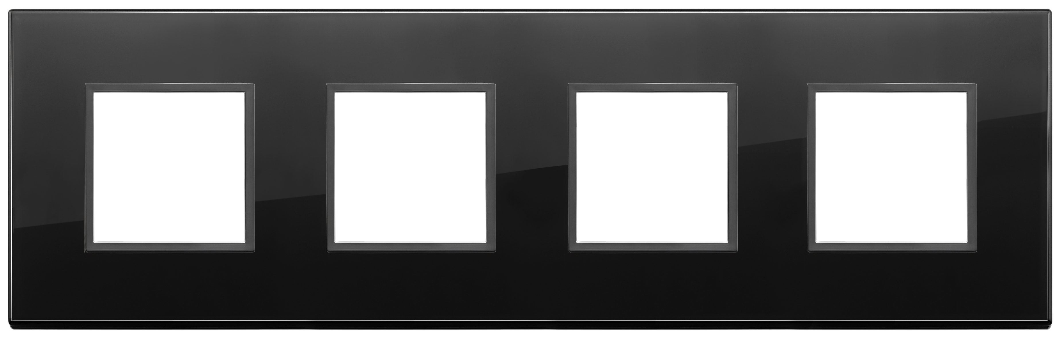 VIMAR SPA - VIW21669.88 PLACCA 8M (2+2+2+2) INT71 NERO TOT DIAM.