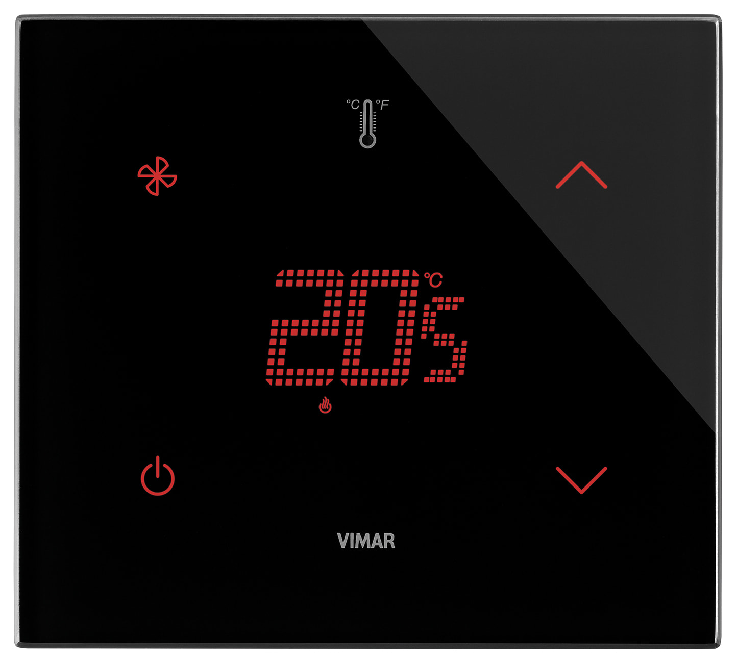 VIMAR SPA - VIW21814.F.76 TERMOSTATO KNX FAN 2M NERO DIAMANTE