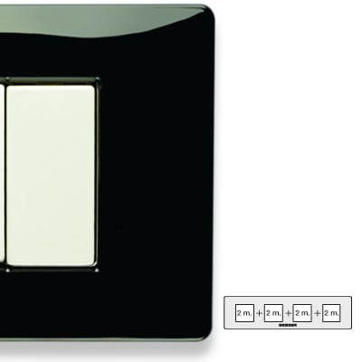 MASTER SRL - MST21MX202-4 MIX PLACCA 2+2+2+2 POSTI NERO PANTHER