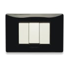 MASTER SRL - MST21MX203 MIX PLACCA 3 POSTI NERO PANTHER