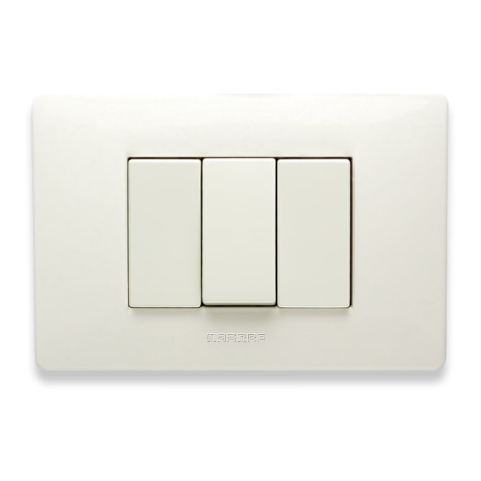 MASTER SRL - MST21MX803 MIX PLACCA 3 POSTI BIANCO MATT