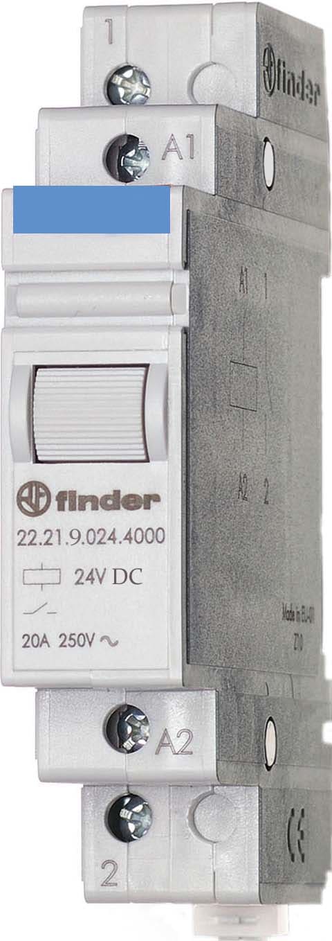 FINDER SPA - FIN222181204000 RELE MONOSTABILE 17.5MM 1NO 20A