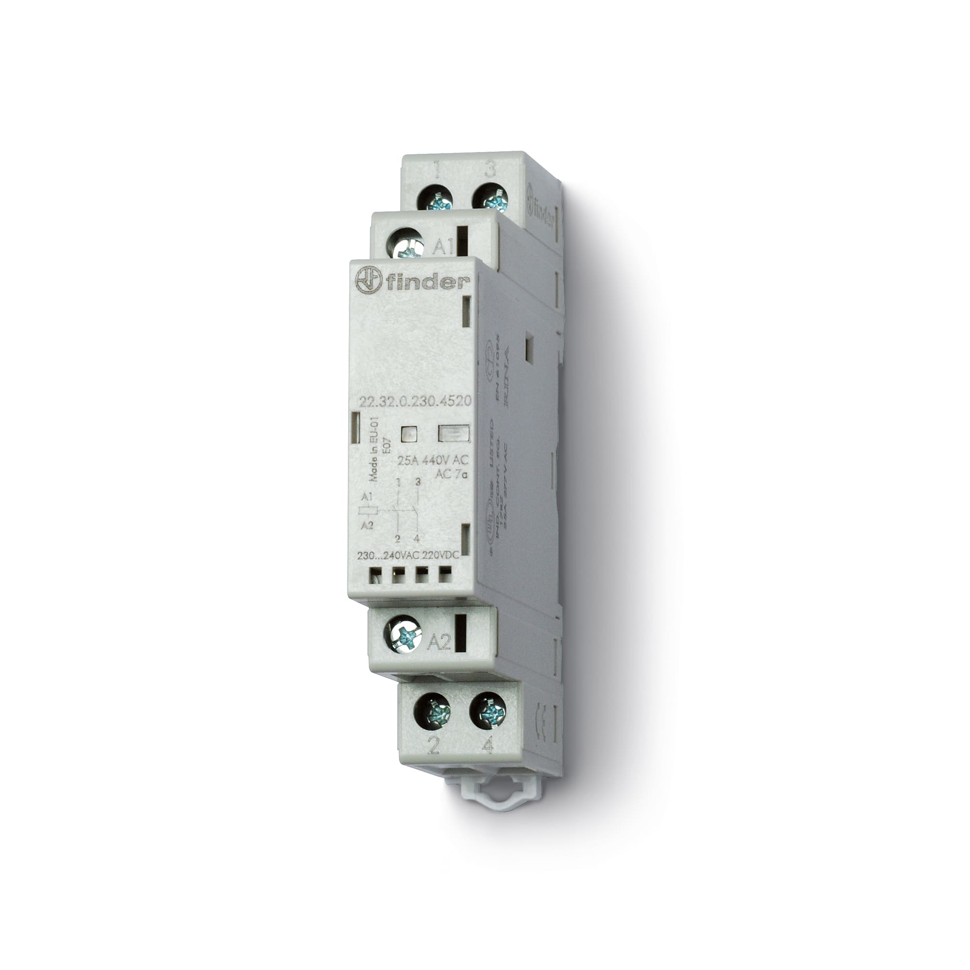FINDER SPA - FIN223201204540 CONTATTORE 25A 2 CONTATTI 17.5MM