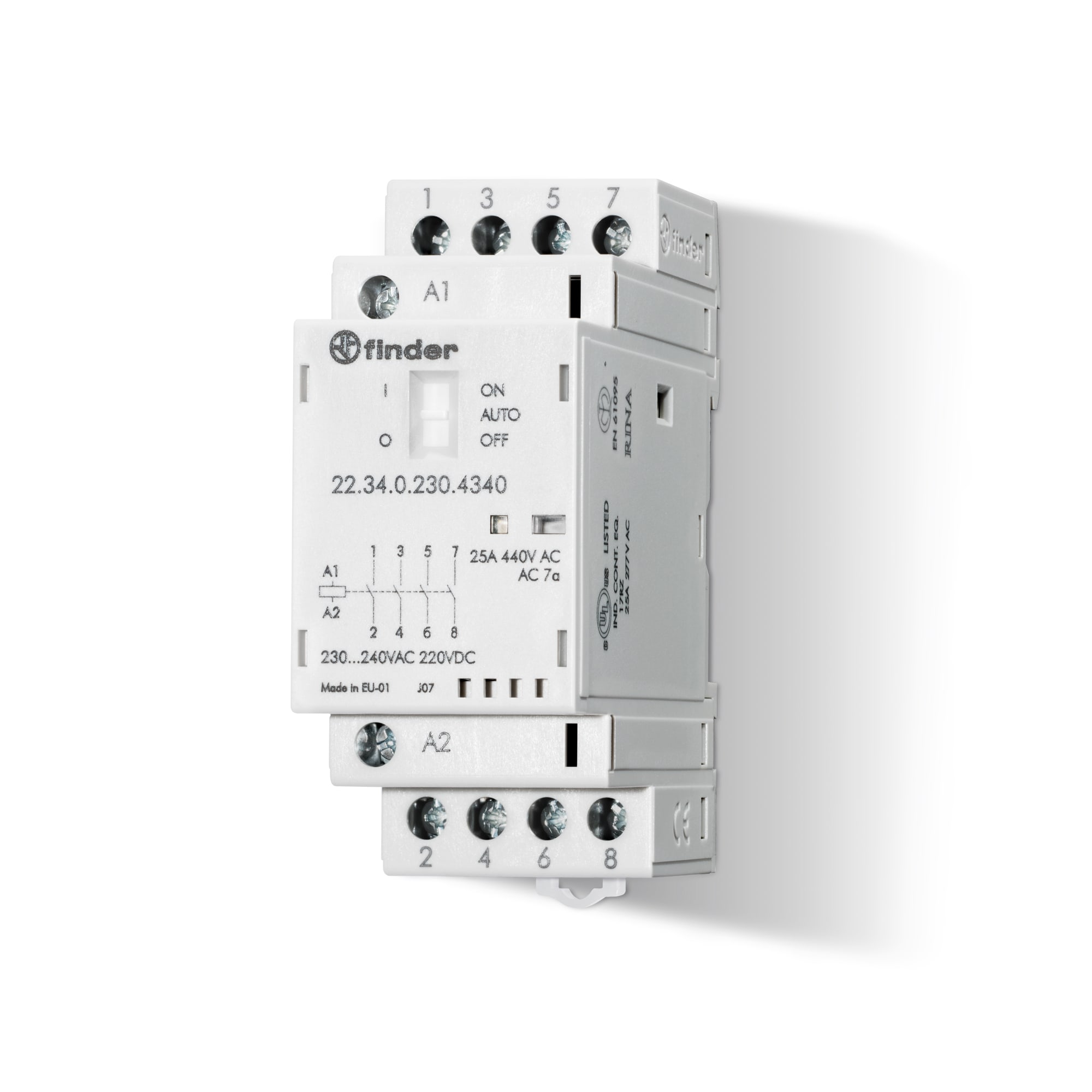 FINDER SPA - FIN223400244740 CONTATTORE 25A 4 CONTATTI 36MM
