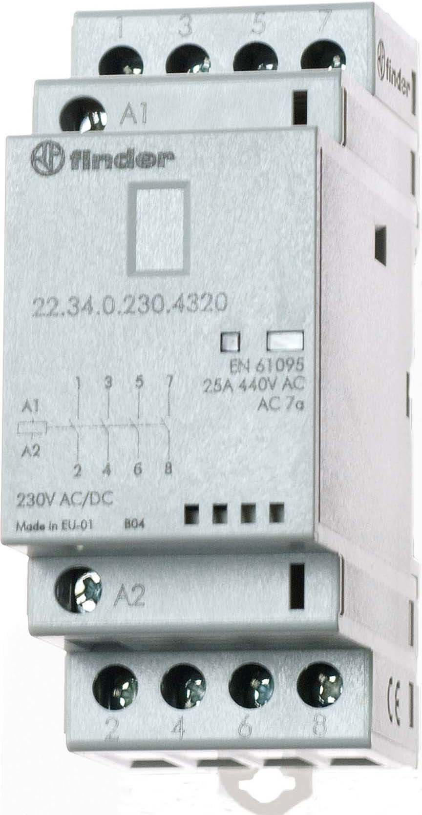 FINDER SPA - FIN223402301320 CONTATTORE 25A 4 CONTATTI 36MM