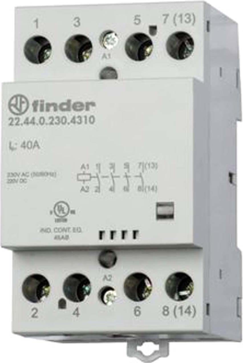 FINDER SPA - FIN224400244710 CONTATTORE 40A 4 CONTATTI 52MM