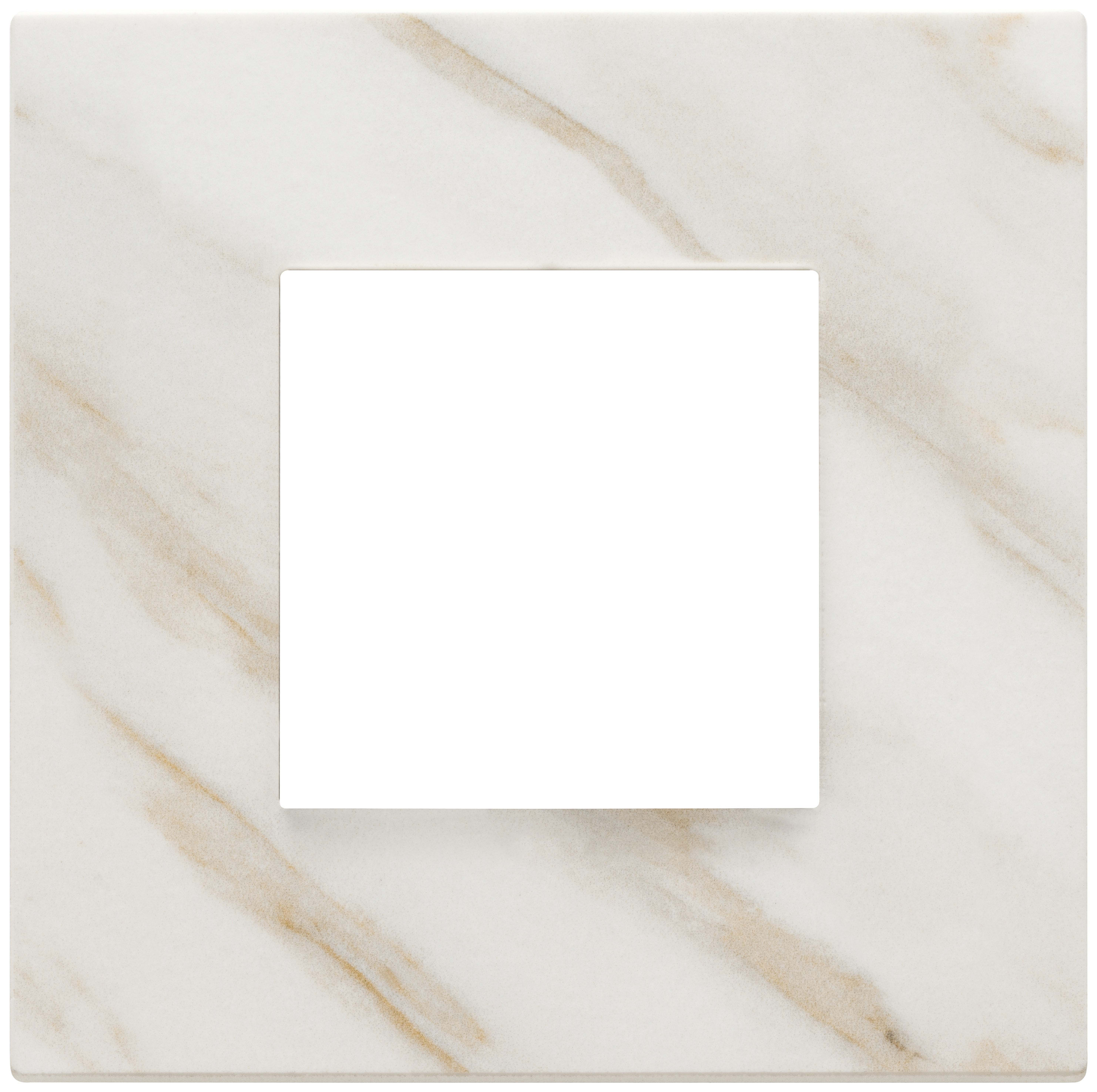 VIMAR SPA - VIW22642.51 Placca 2M bianco Calacatta