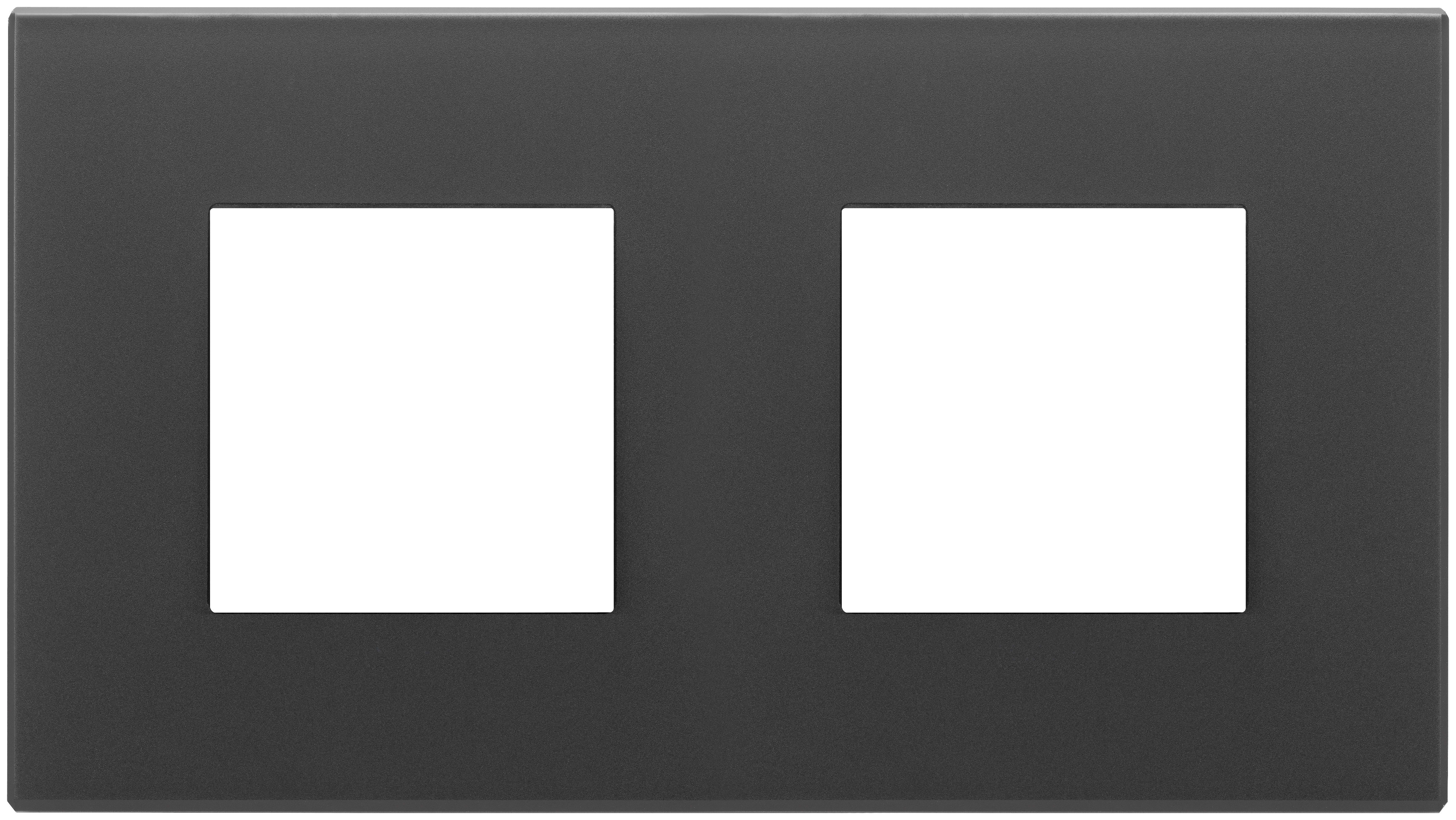 VIMAR SPA - VIW22643.73 Placca 4M (2+2)int71 nero satinato