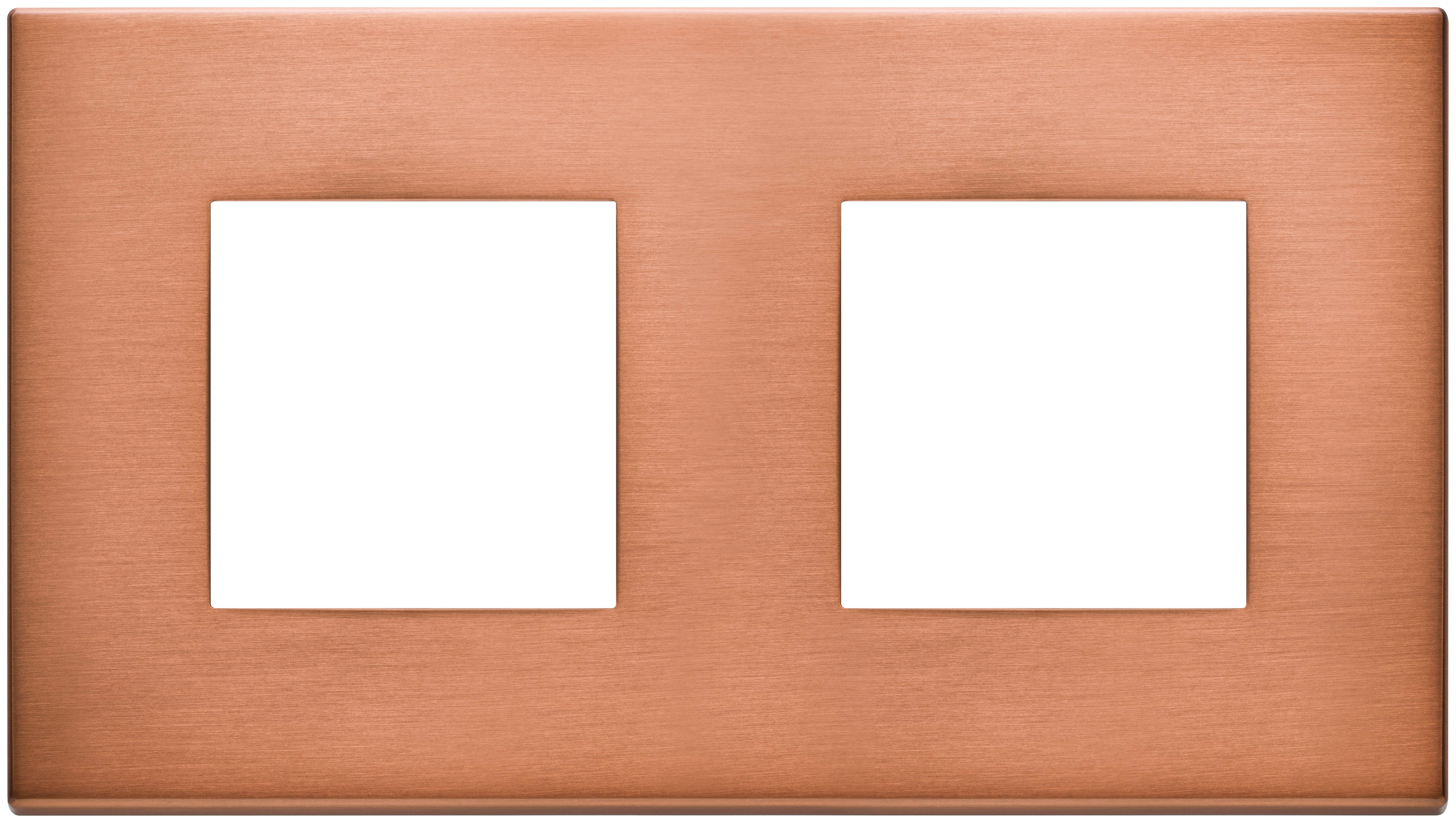 VIMAR SPA - VIW22643.86 PLACCA 4M (2+2)INT71 RAME SPAZZOLATO