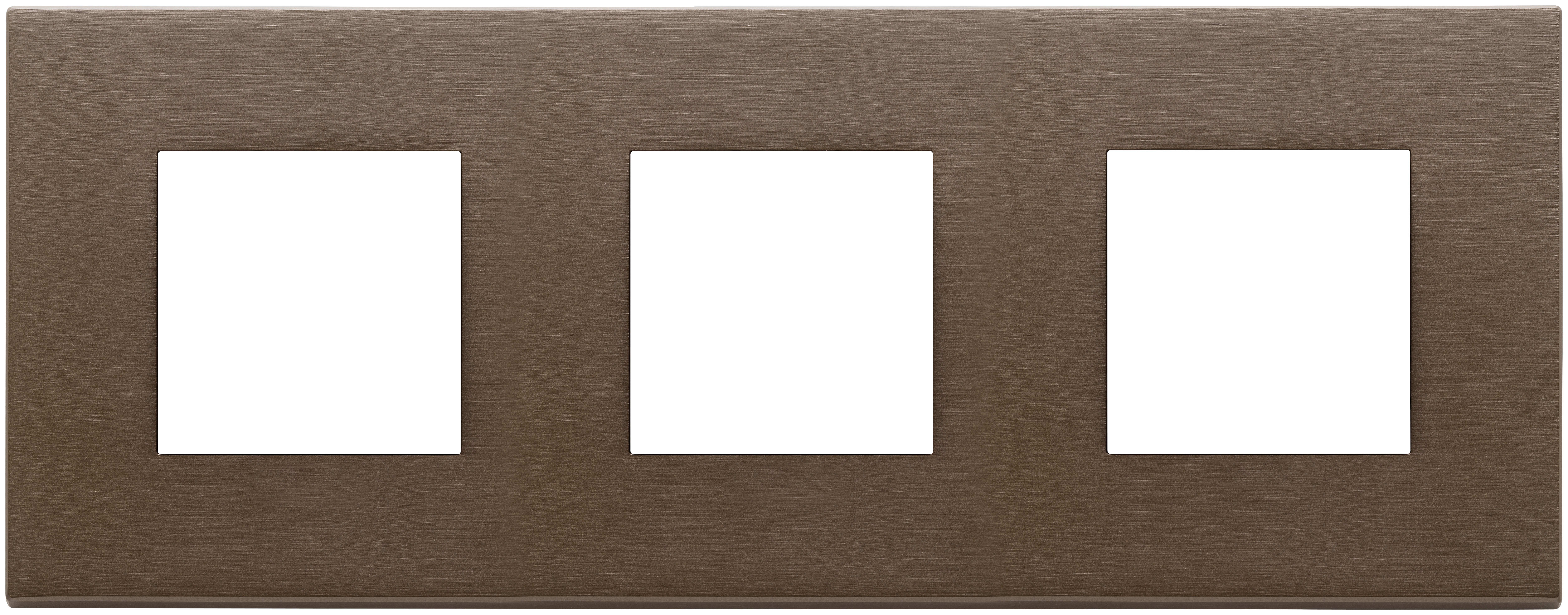 VIMAR SPA - VIW22644.12 PLACCA 6M (2+2+2) INT71 BRONZO SC. SPAZZ