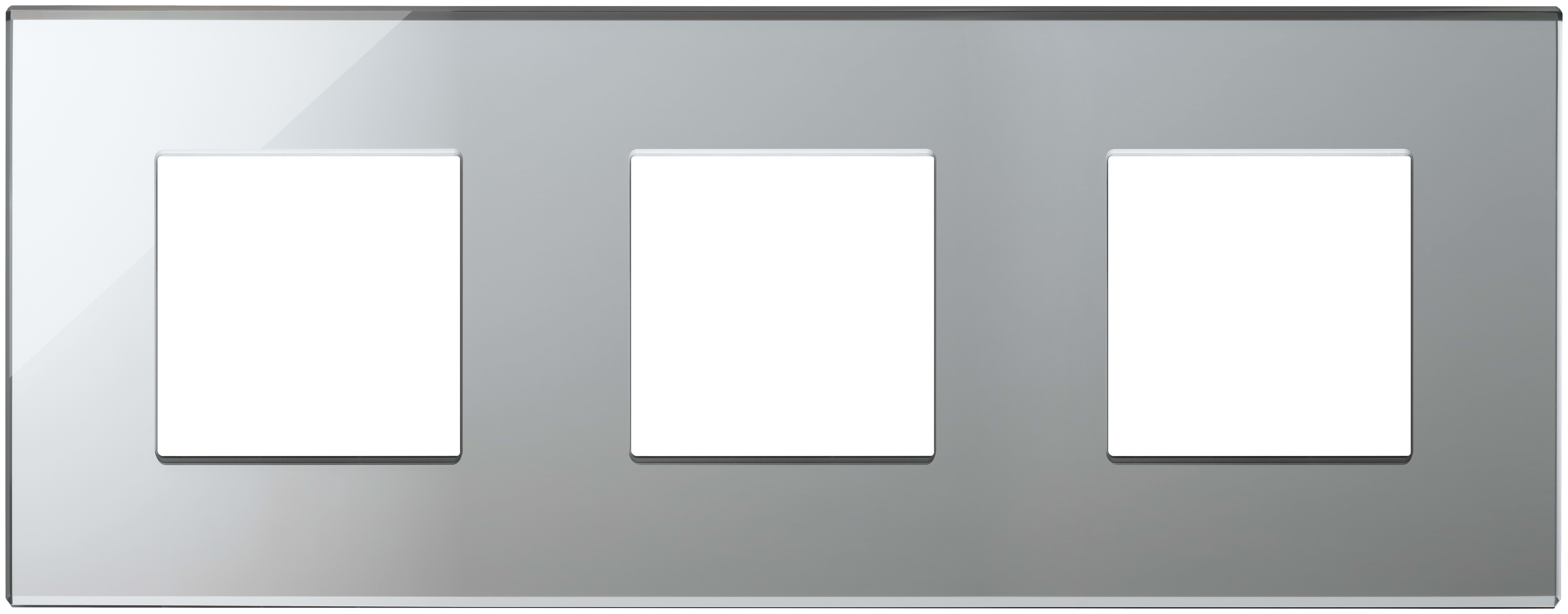 VIMAR SPA - VIW22644.75 PLACCA 6M (2+2+2) INT71 ARGENTO GHIACCIO