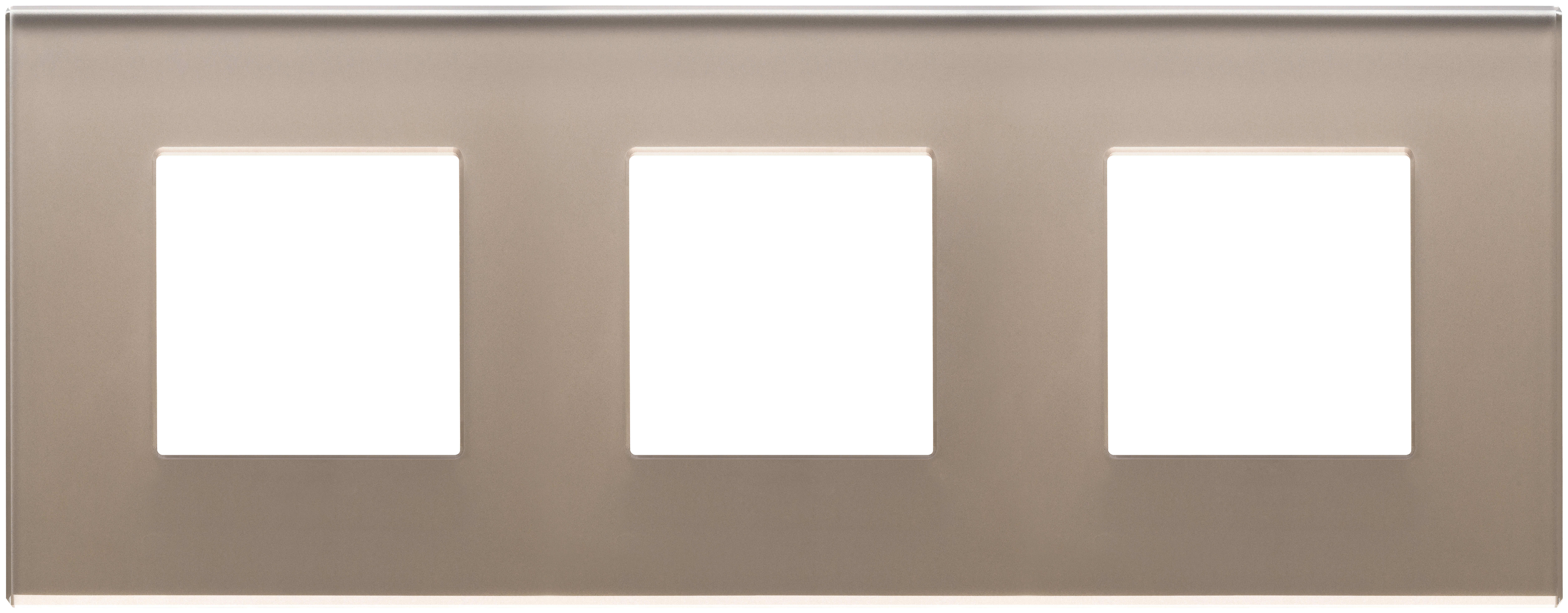 VIMAR SPA - VIW22644.77 PLACCA 6M (2+2+2) INT71 OPALE BRUNO