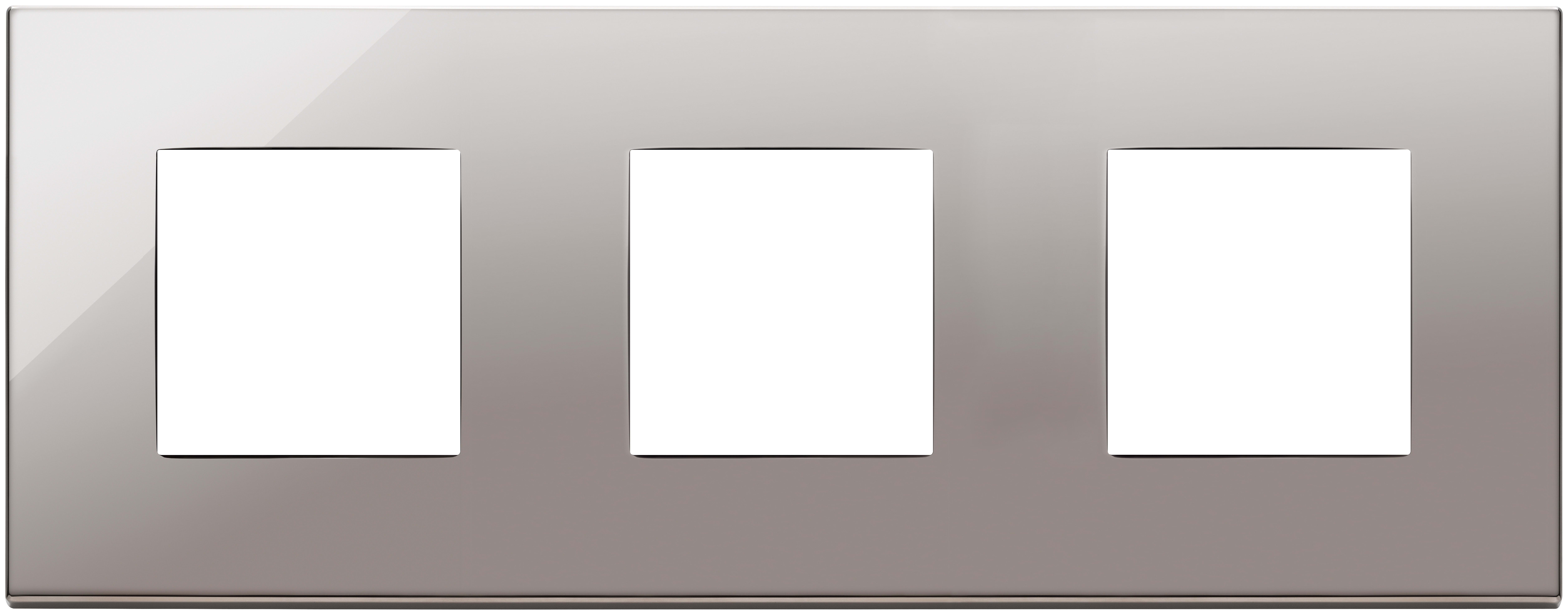 VIMAR SPA - VIW22644.83 Placca 6M (2+2+2)int71 cromo nero