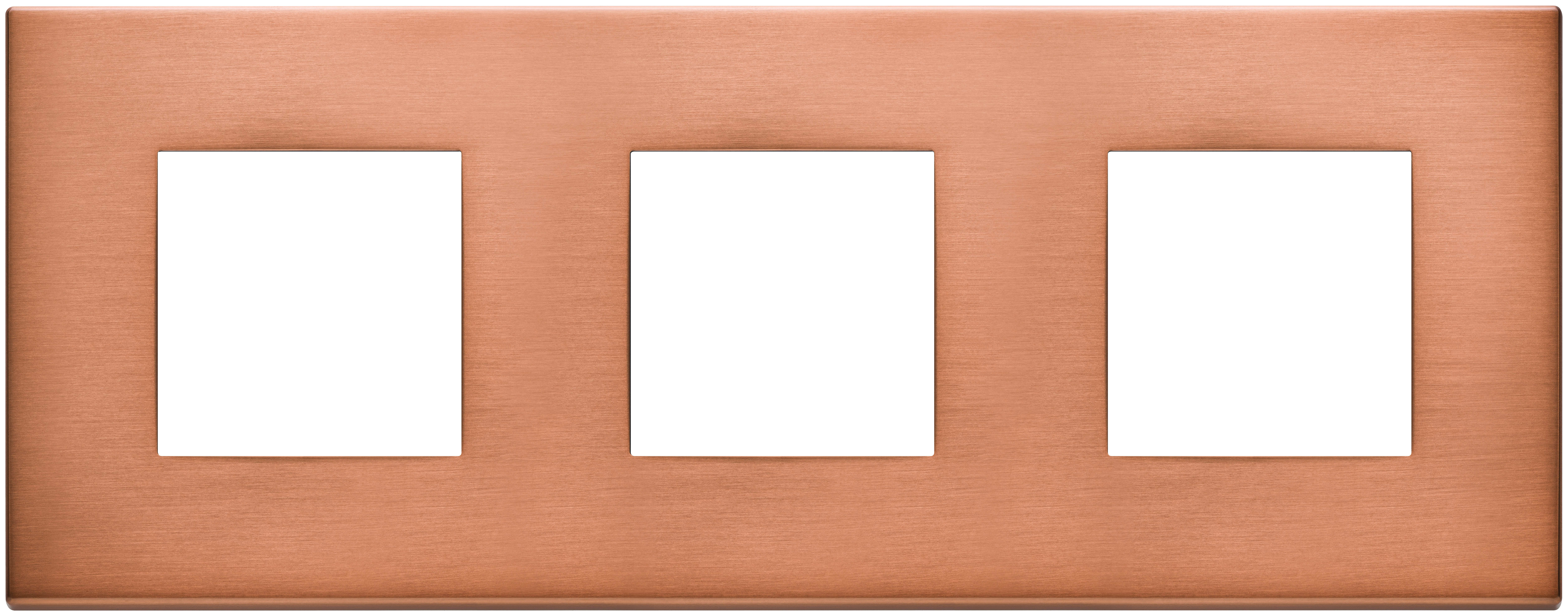 VIMAR SPA - VIW22644.86 PLACCA 6M (2+2+2)INT71 RAME SPAZZOLATO