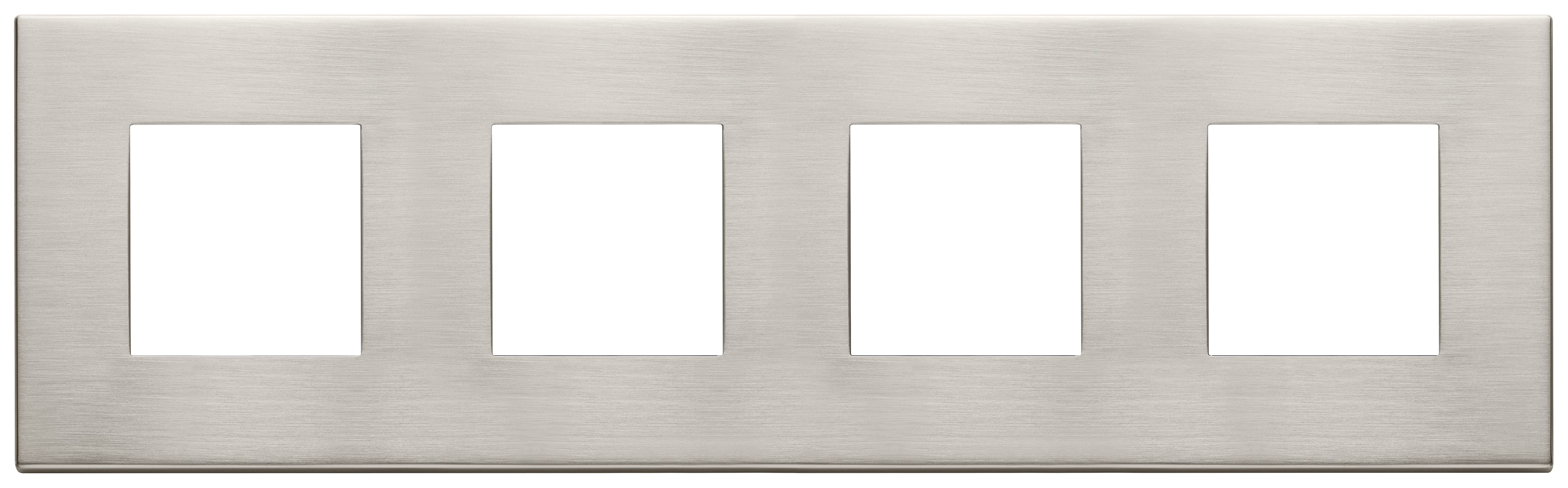 VIMAR SPA - VIW22669.11 PLACCA 8M (2+2+2+2)INT71 NICHEL SPAZZ.