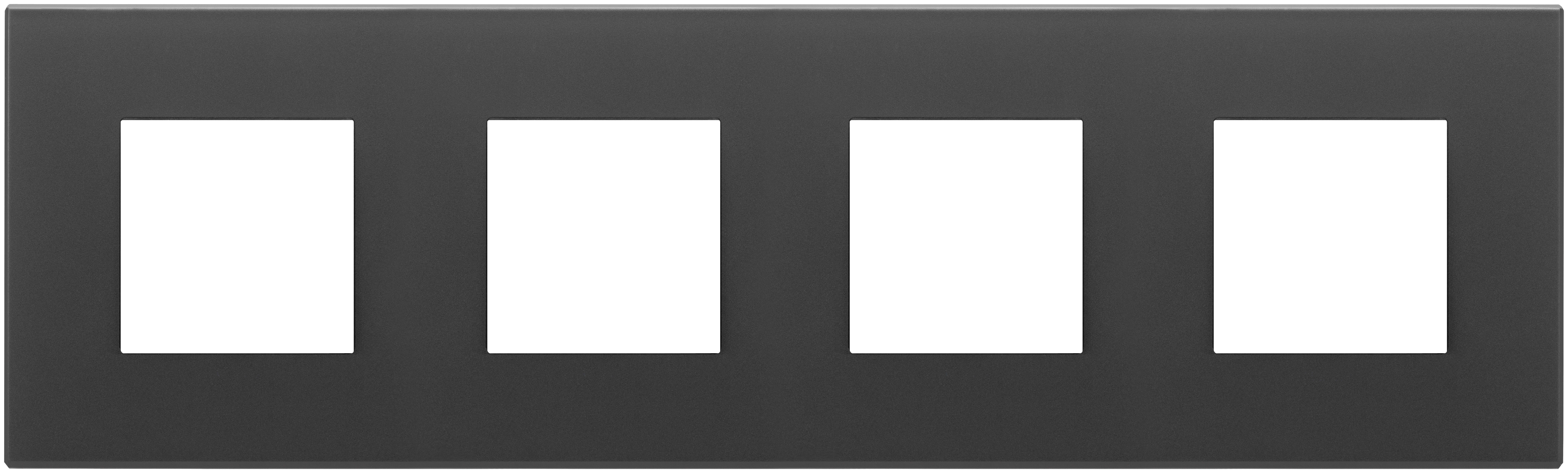 VIMAR SPA - VIW22669.73 PLACCA 8M (2+2+2+2)INT71 NERO SATINATO