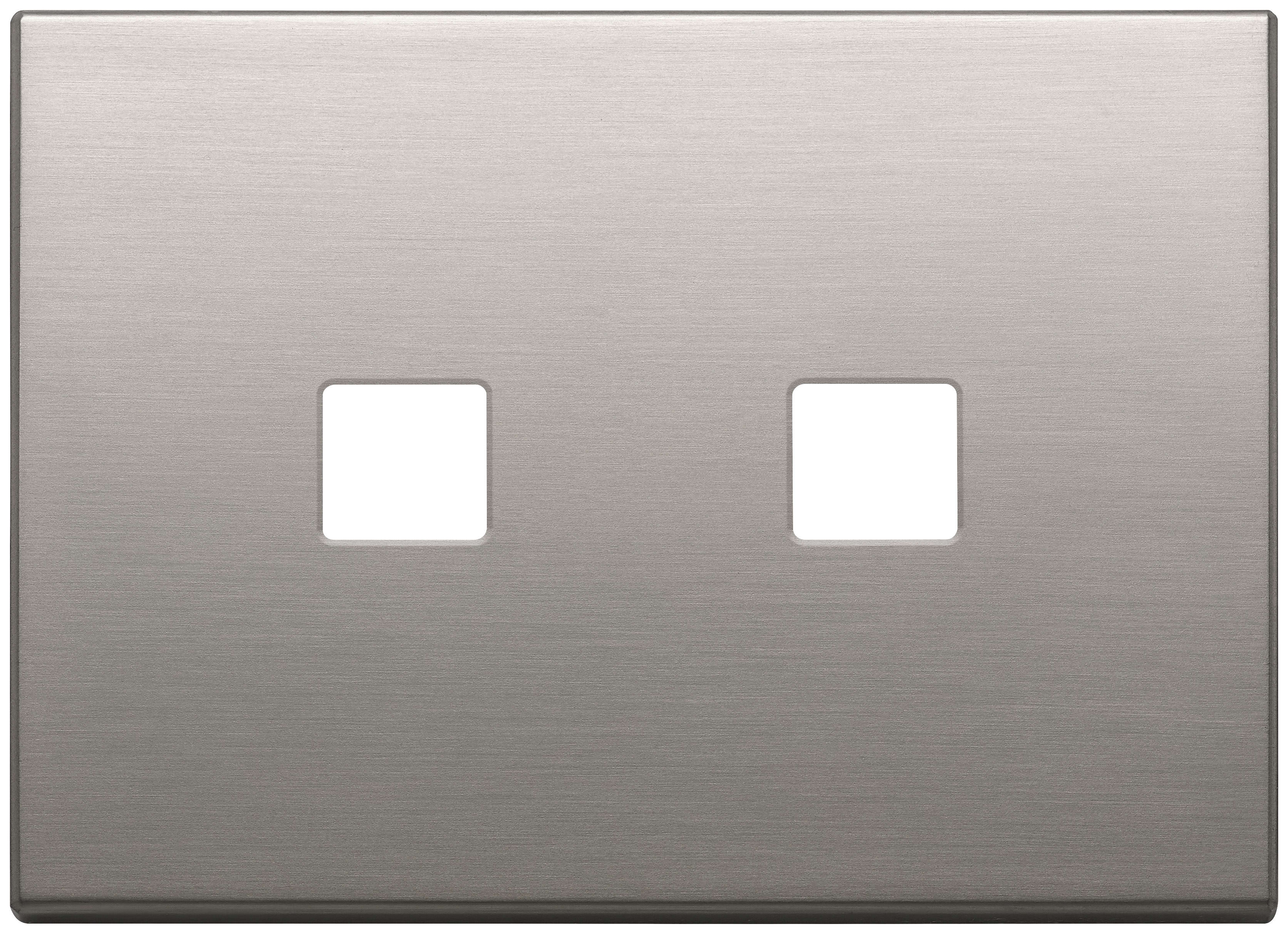 VIMAR SPA - VIW22683.2.11 PLACCA 3MX2 FLAT NICHEL SPAZZOLATO