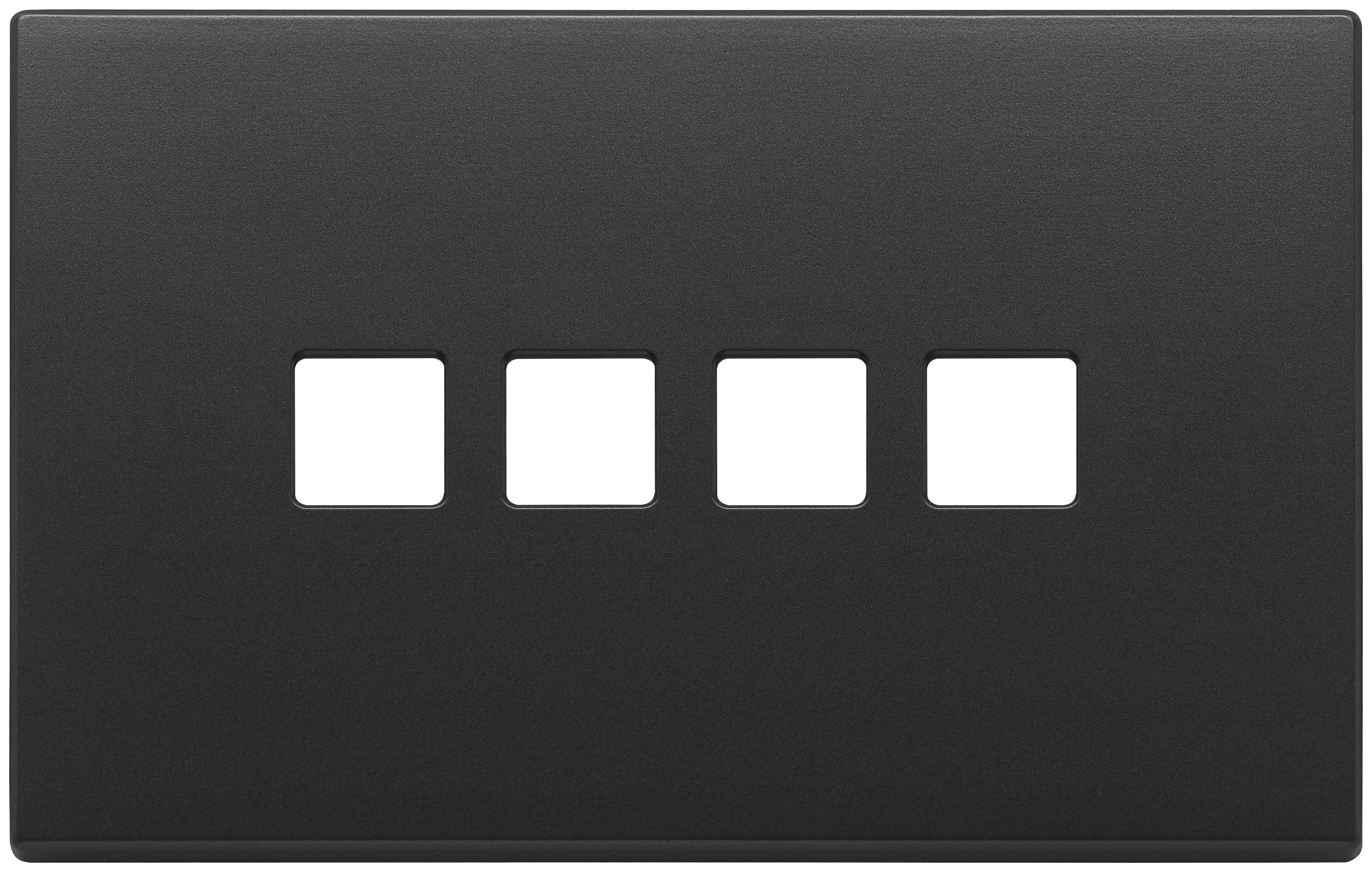 VIMAR SPA - VIW22684.4.03 PLACCA 4MX4 FLAT GRIGIO ANTRACITE