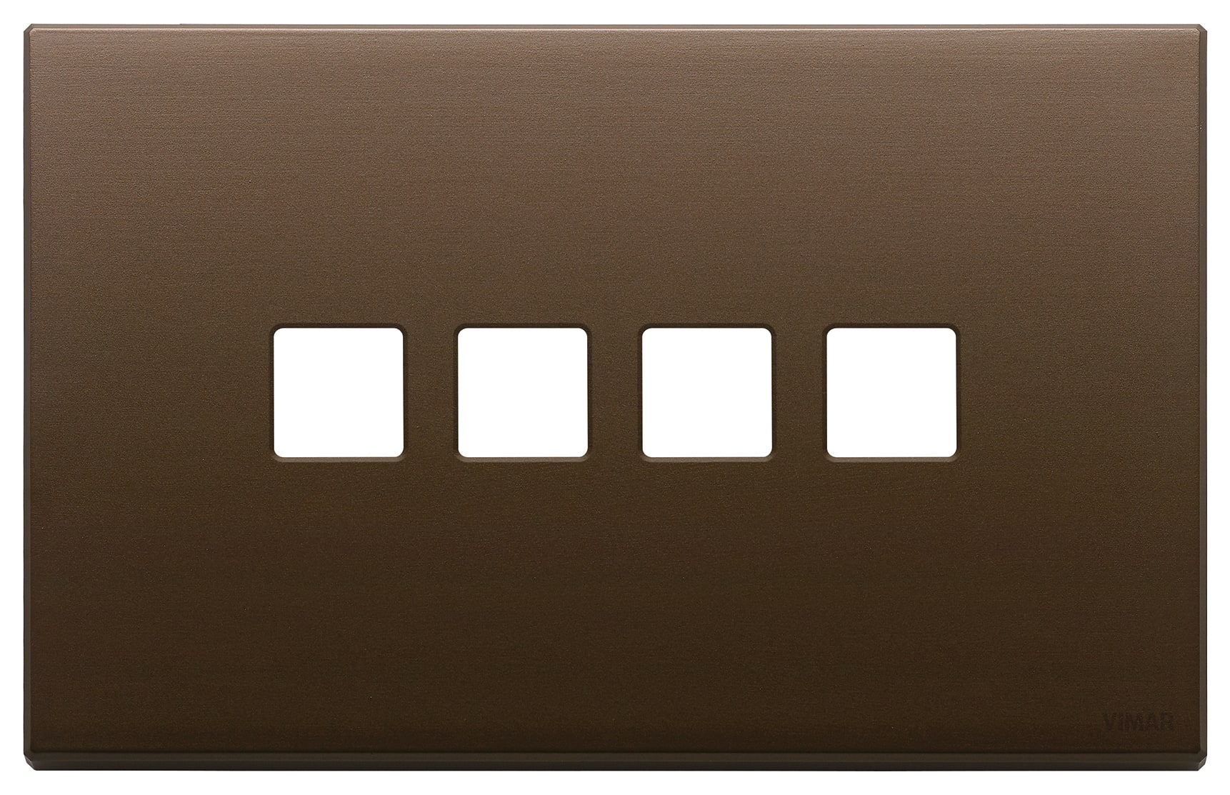 VIMAR SPA - VIW22684.4.12 PLACCA 4MX4 FLAT BRONZO SCURO SPAZZ.