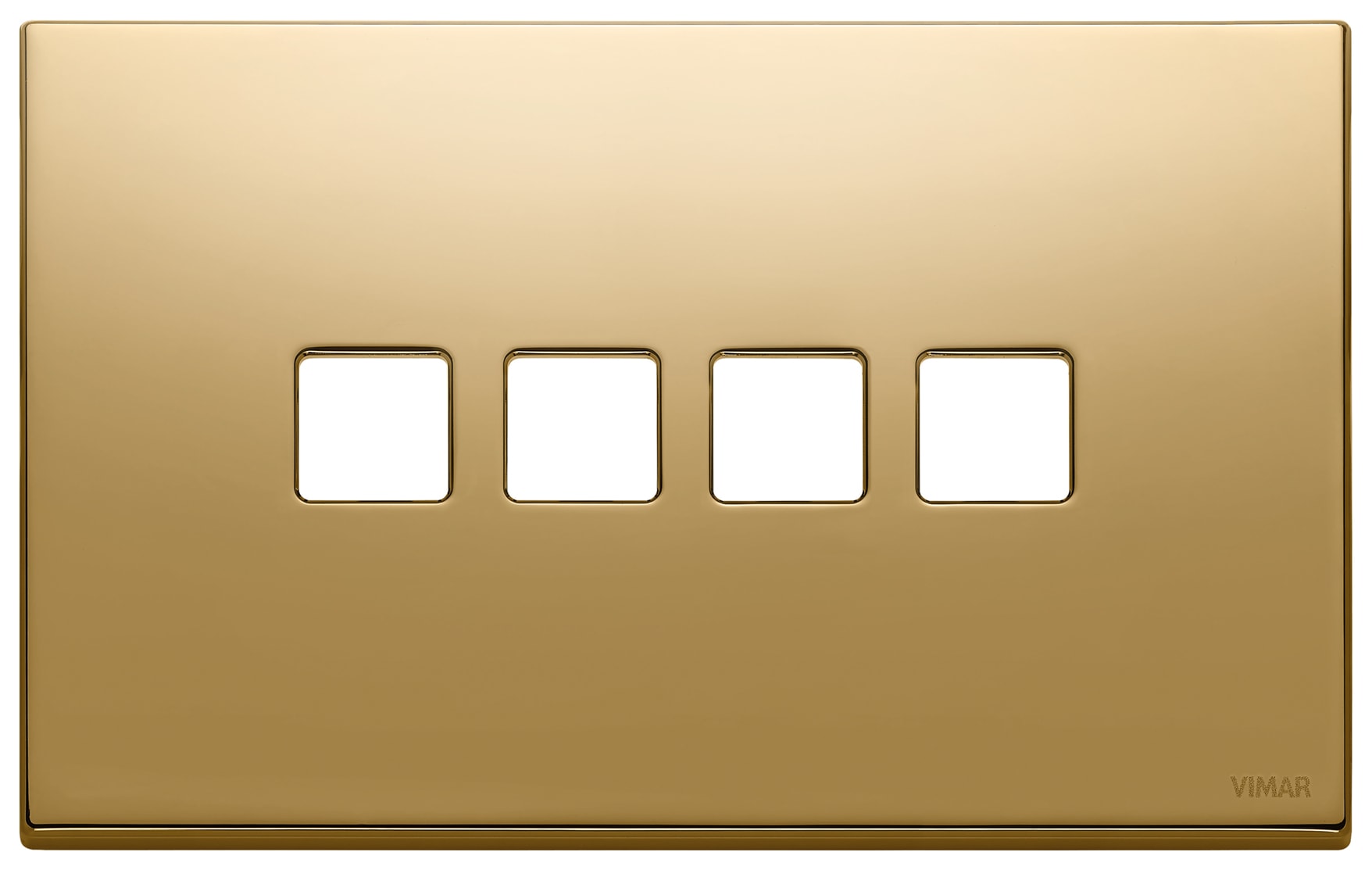 VIMAR SPA - VIW22684.4.82 PLACCA 4MX4 FLAT ORO