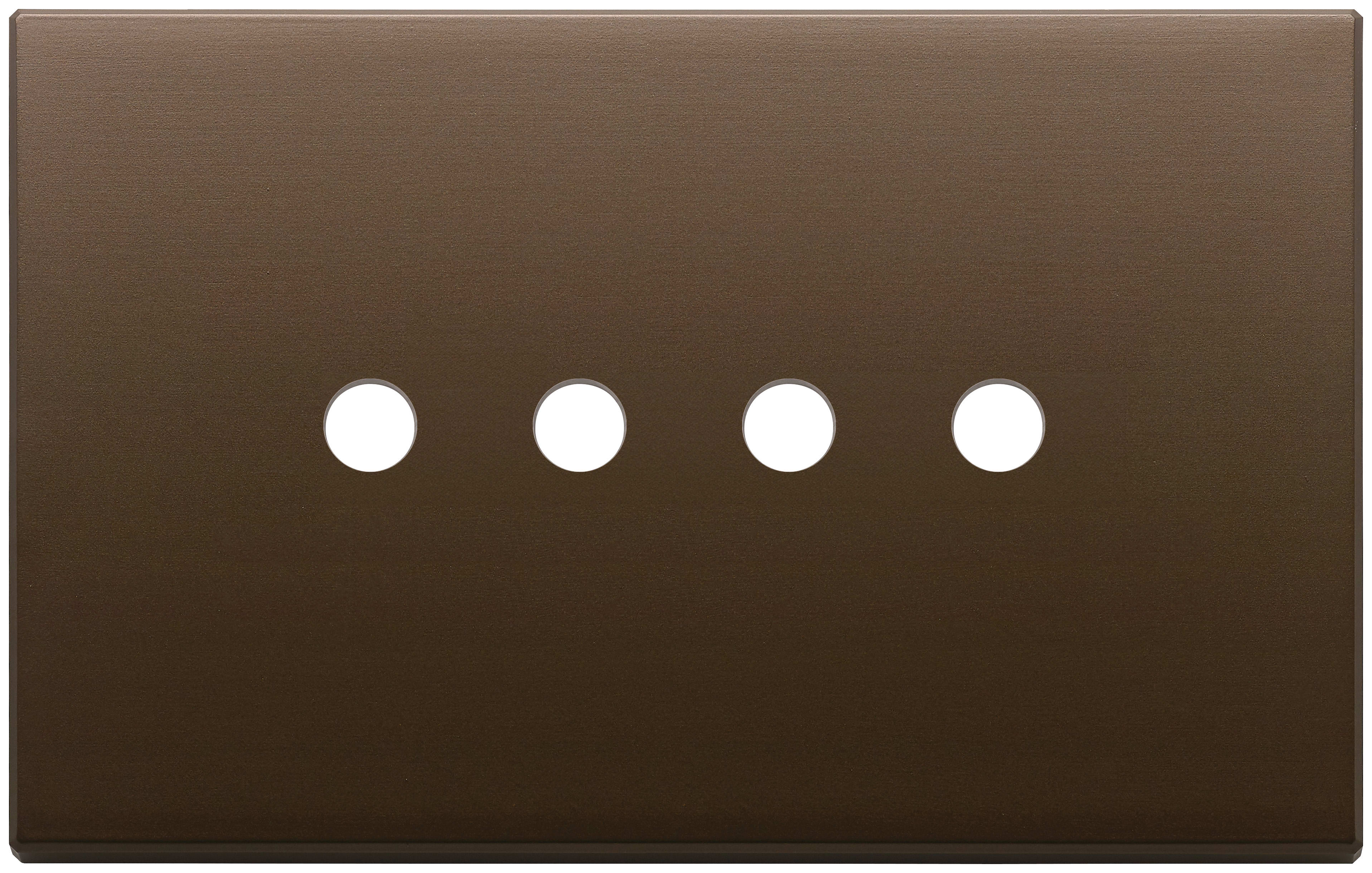 VIMAR SPA - VIW22684.RN.4.12 PLACCA 4MX4 TONDO BRONZO SCURO SPAZZ.