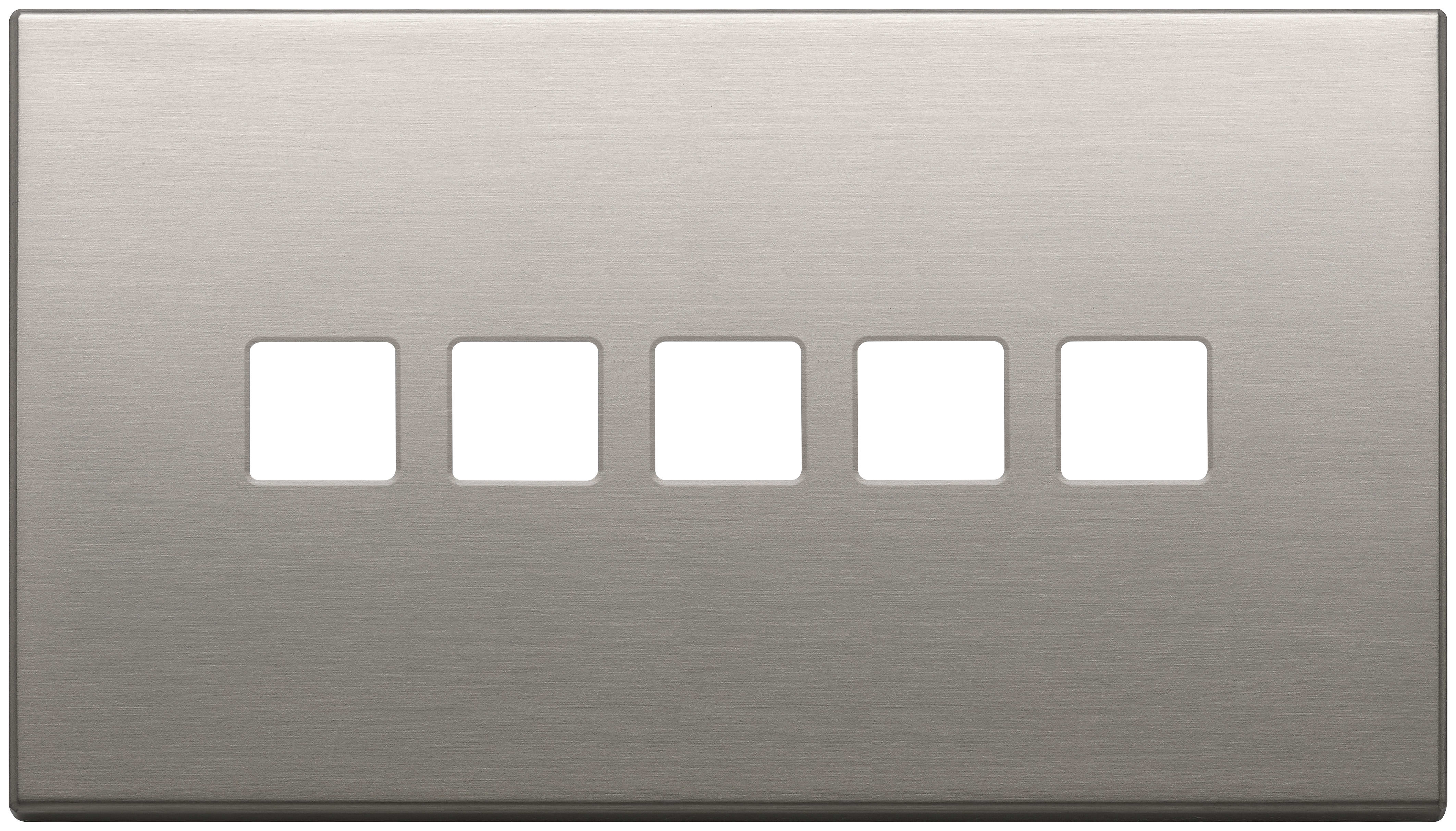 VIMAR SPA - VIW22689.5.11 PLACCA 5MX5 BS FLAT NICHEL SPAZZOLATO