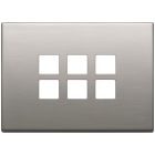 VIMAR SPA - VIW22693.11 PLACCA 3MX6 FLAT NICHEL SPAZZOLATO