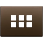 VIMAR SPA - VIW22693.12 Placca 3Mx6 Flat bronzo scuro spazz.