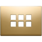 VIMAR SPA - VIW22693.82 Placca 3Mx6 Flat oro