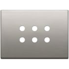 VIMAR SPA - VIW22693.RN.11 PLACCA 3MX6 TONDO NICHEL SPAZZOLATO