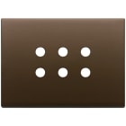 VIMAR SPA - VIW22693.RN.12 PLACCA 3MX6 TONDO BRONZO SCURO SPAZZ.