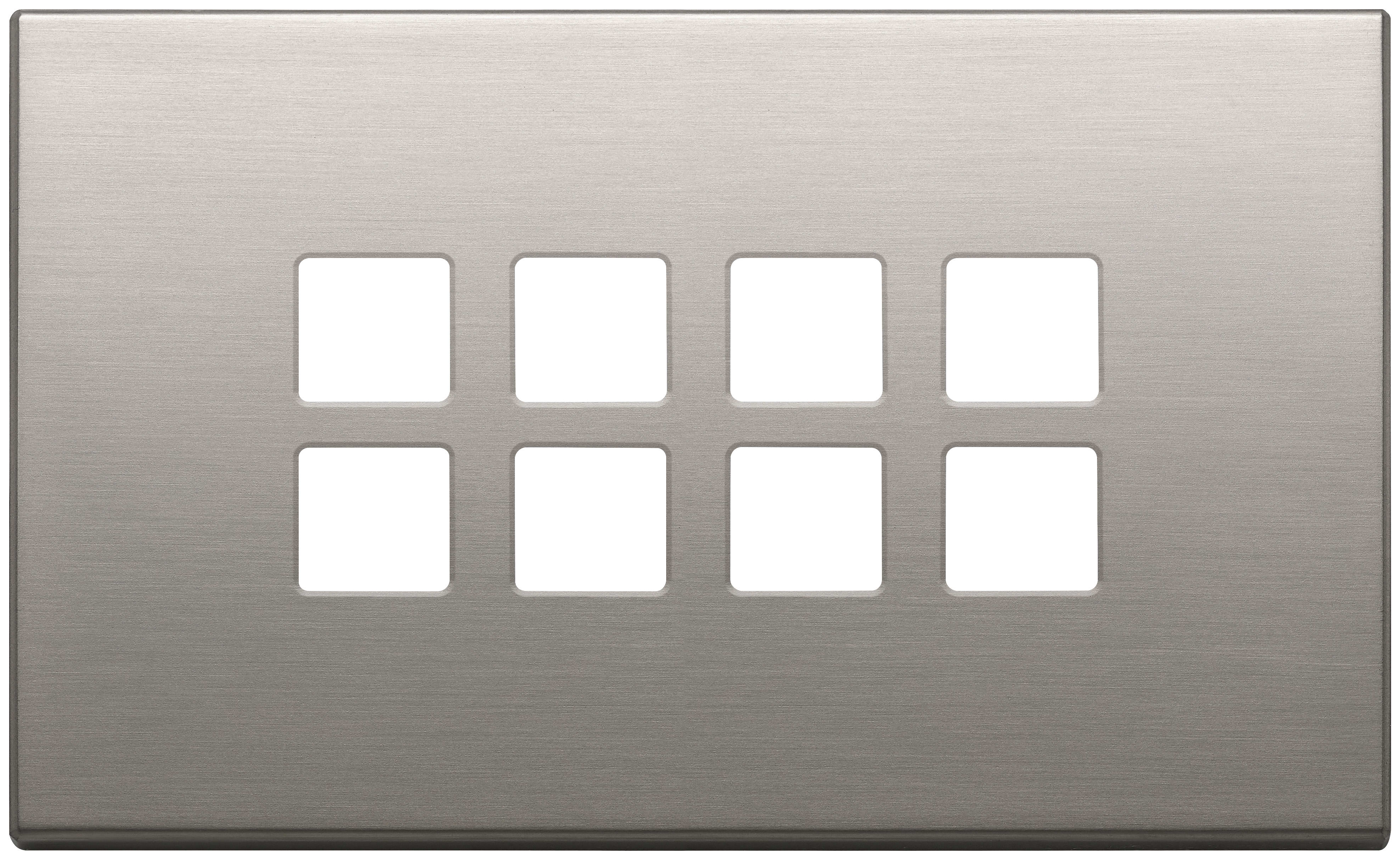 VIMAR SPA - VIW22694.11 PLACCA 4MX8 FLAT NICHEL SPAZZOLATO