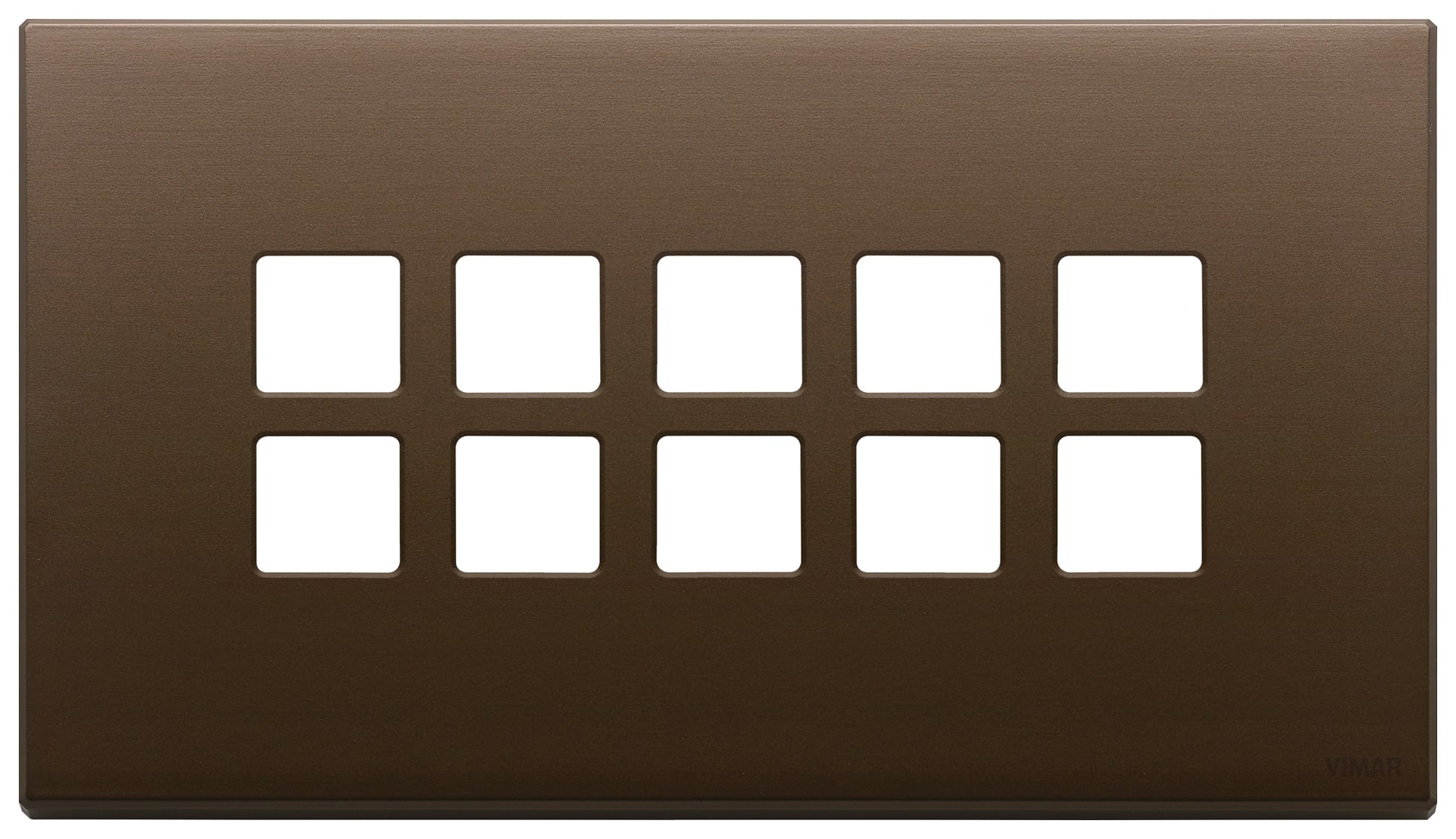 VIMAR SPA - VIW22699.12 PLACCA 5MX10 BS FLAT BRONZO SCURO SPAZZ.