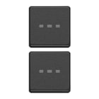VIMAR SPA - VIW22751.03 DUE TASTI FLAT NEUTRI ILLUM. GRIGIO