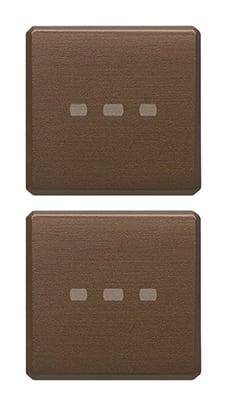 VIMAR SPA - VIW22751.12 DUE TASTI FLAT NEUTRI ILLUM. BRONZO