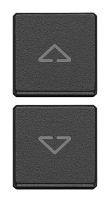 VIMAR SPA - VIW22751.2.03 DUE TASTI FLAT SIMBOLI FRECCE GRIGIO