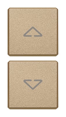 VIMAR SPA - VIW22751.2.88 DUE TASTI FLAT SIMBOLI FRECCE ORO SATIN.