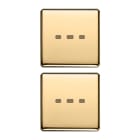 VIMAR SPA - VIW22751.82 DUE TASTI FLAT NEUTRI ILLUM. ORO