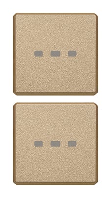 VIMAR SPA - VIW22751.88 DUE TASTI FLAT NEUTRI ILLUM ORO SATINATO