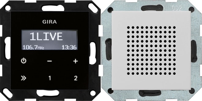 GIRA - GIR2280015 RADIO RDS IN ALTOPARL. SYSTEM 55 GRIGIO