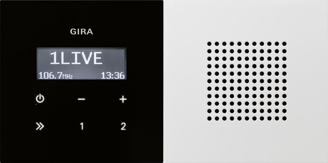 GIRA - GIR2280112 RADIO RDS IN ALTOPARL. GIRA F100 BNC PUR
