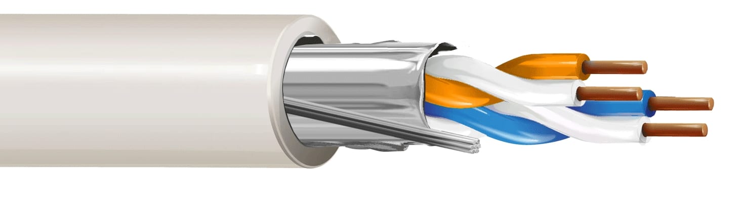 ITC INDUSTRIA TECNIC - ITC22F1HBZB500 2X2 AWG22 FTP LSZH BIANCO BOB.500 ECA