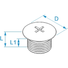 BM SPA - BMM4632N TAPPI NYLON FV M 32X1,5 NERO