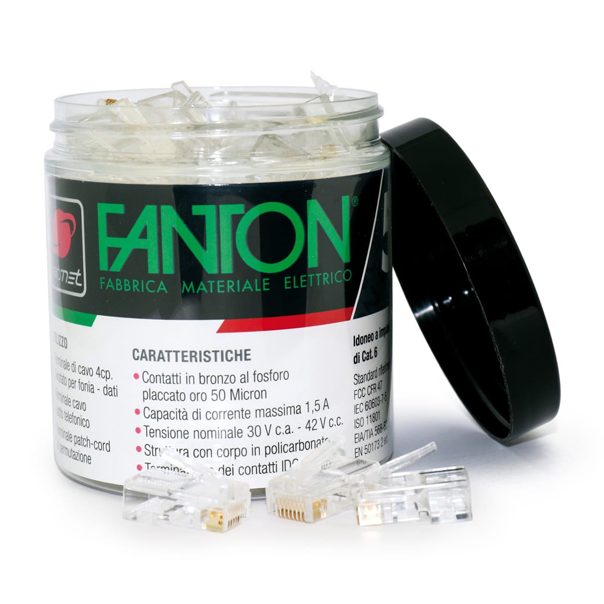 FANTON SRL - FME23720B KIT 50 PLUG RJ45 CAT.5E UTP+10C/PL