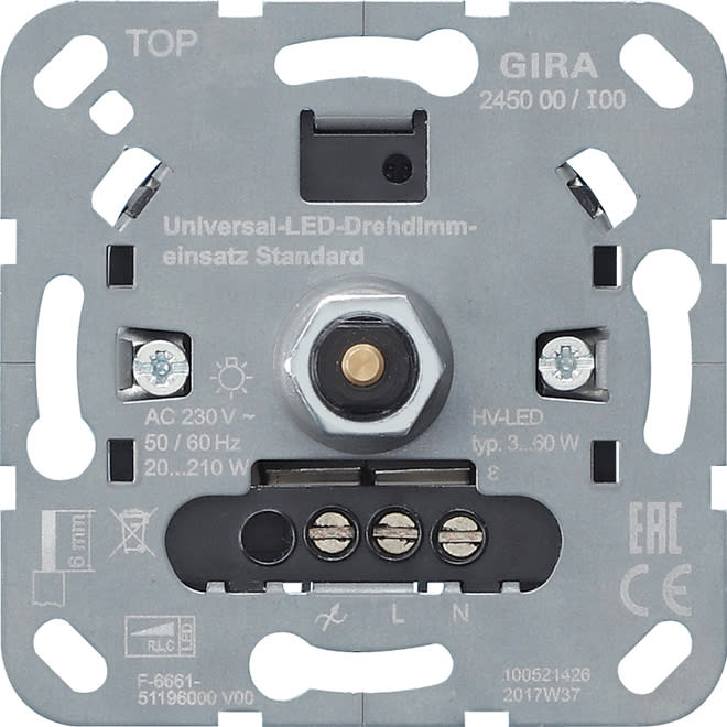 GIRA - GIR245000 IMP.DIMM.ROT.LED UNI. S3000 STD MODULO