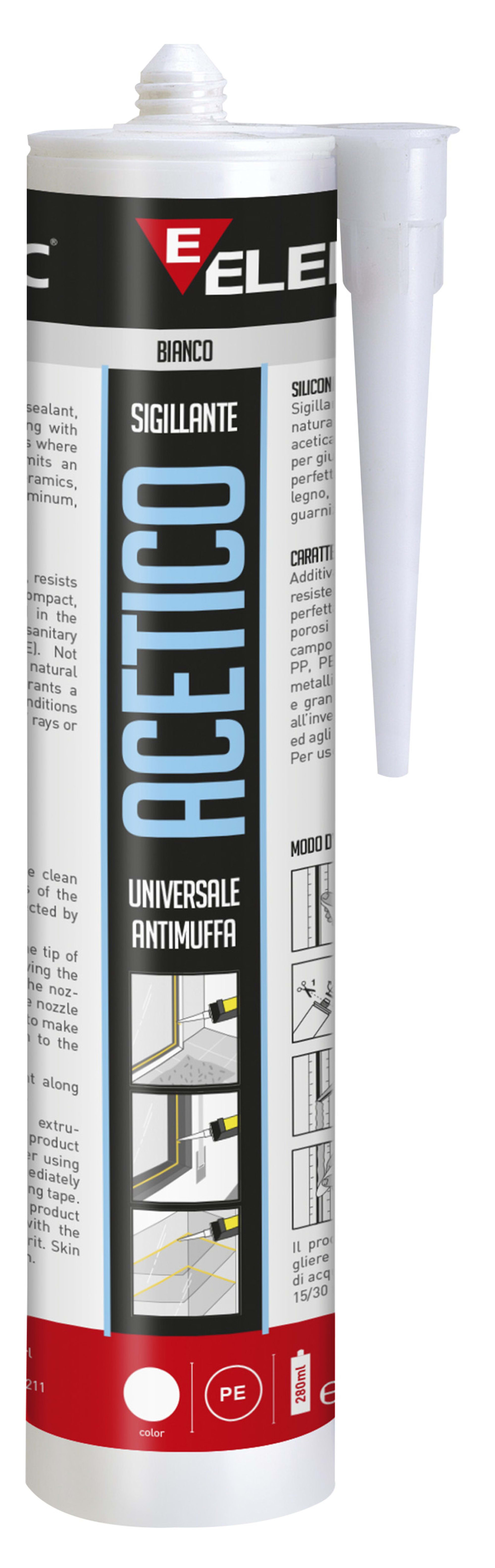 ELEMATIC SPIT - ITP8708222 SILICONE ACETICO UNIVERSALE GRIGIO
