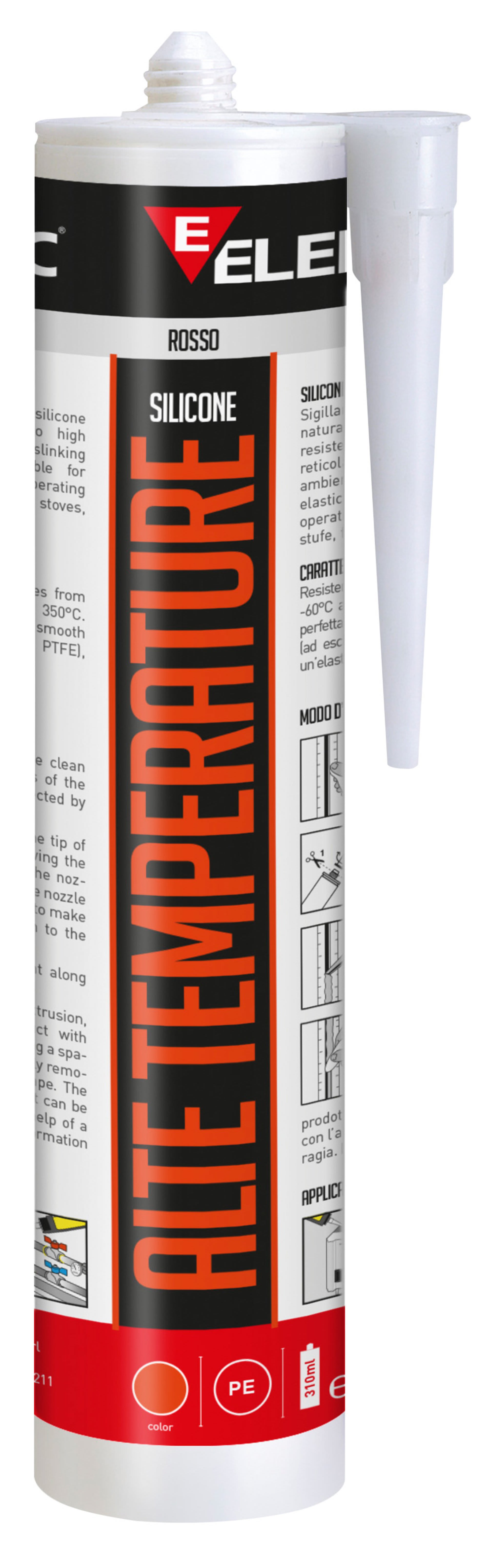 ELEMATIC SPIT - ITP8708228 SILICONE ALTE TEMPERATURE 350 GRADI ROSS
