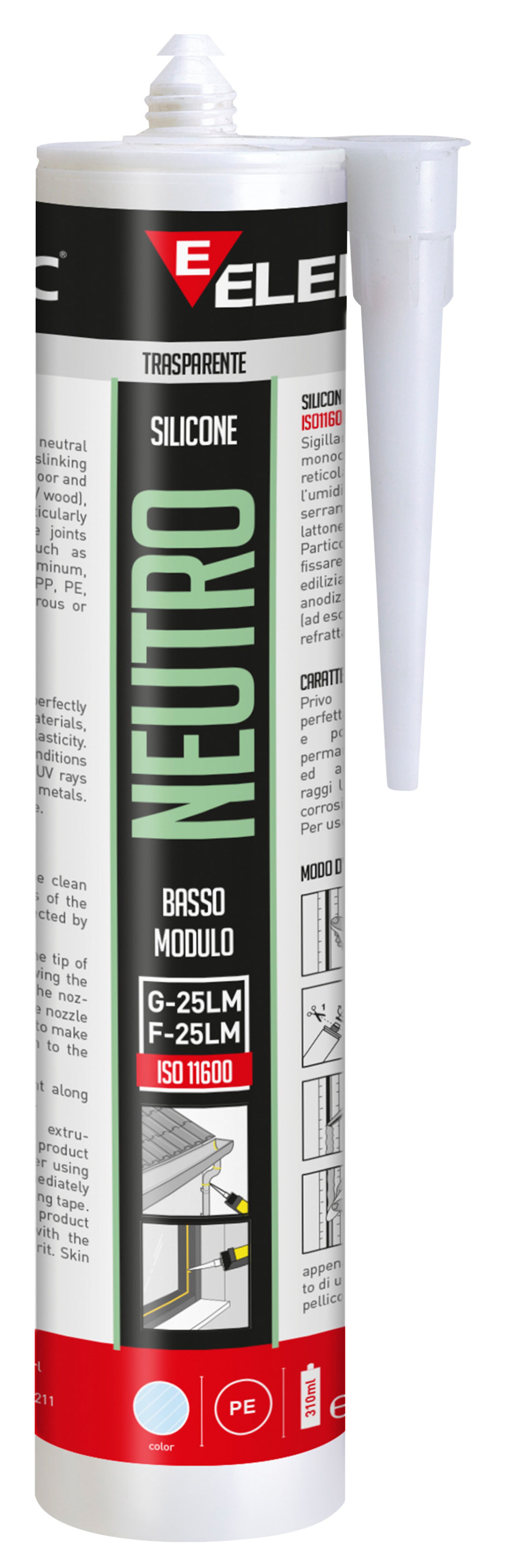 ELEMATIC SPIT - ITP8708229 SILICONE NEUTRO A BASSO MODULO TRASPAREN