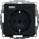 GIRA - GGI2459005 SCHUKO SP ALIM.TENS.USB 2-C TIPO A/C SYS